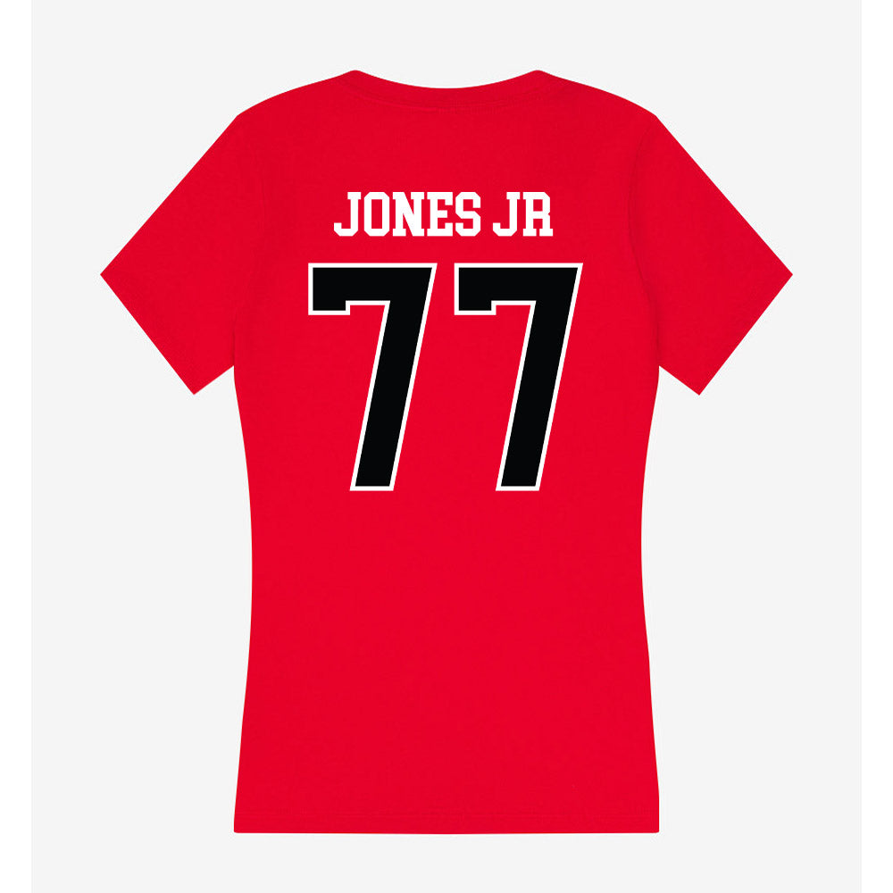 Rutgers - NCAA Football : Kenny Jones Jr - Women's V-Neck T-Shirt-1