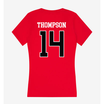 Rutgers - NCAA Football : Jordan Thompson - Women's V-Neck T-Shirt-1