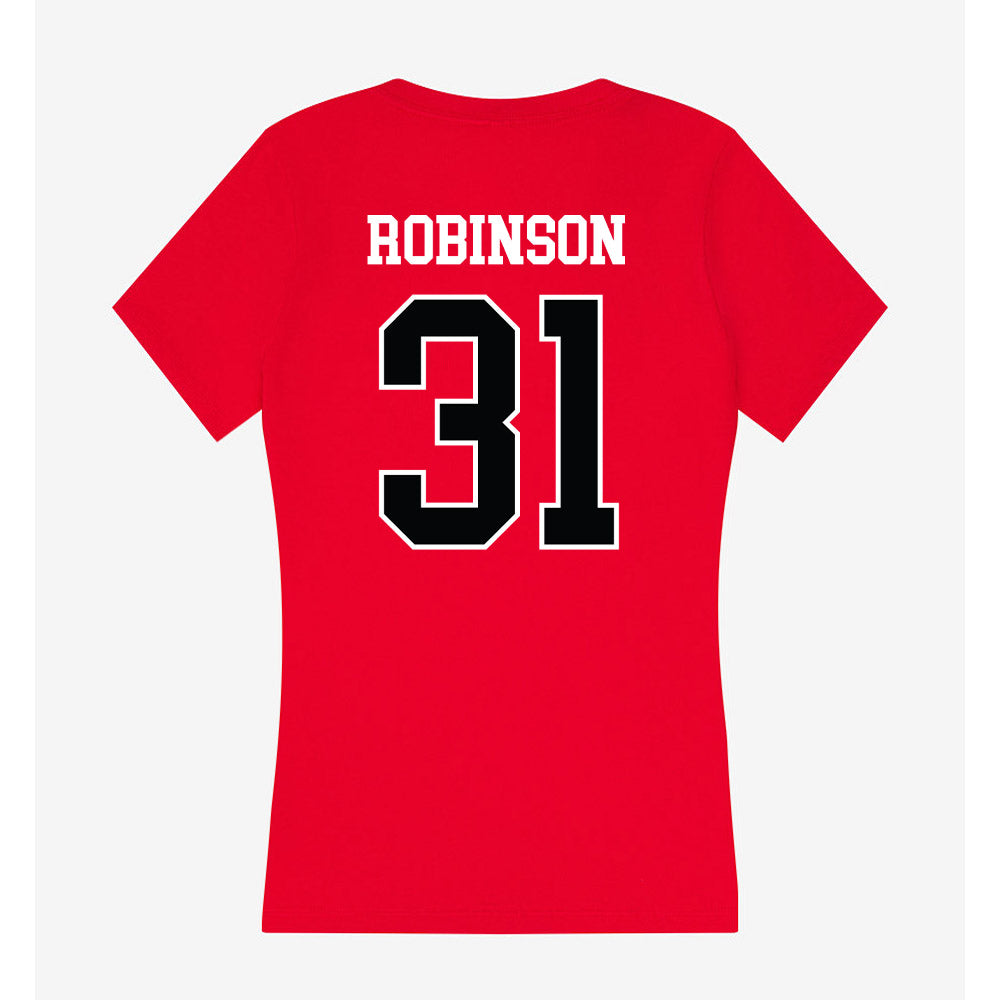 Rutgers - NCAA Football : Michael Robinson - Women's V-Neck T-Shirt-1