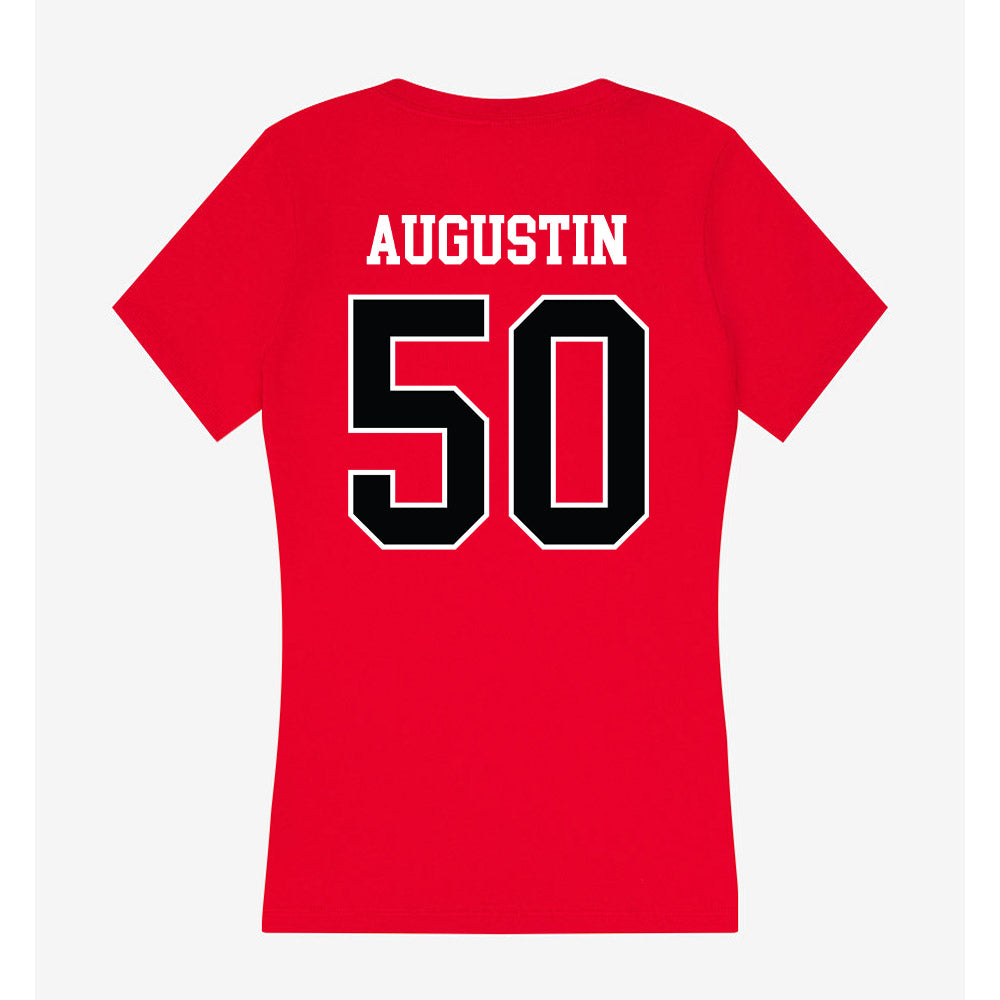 Rutgers - NCAA Football : Jordan Augustin - Women's V-Neck T-Shirt-1