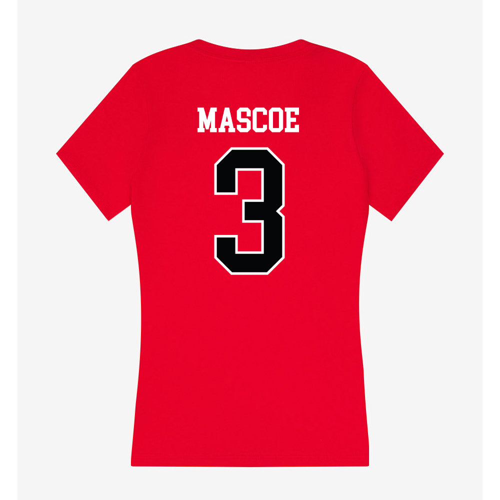 Rutgers - NCAA Football : Bo Mascoe - Women's V-Neck T-Shirt-1