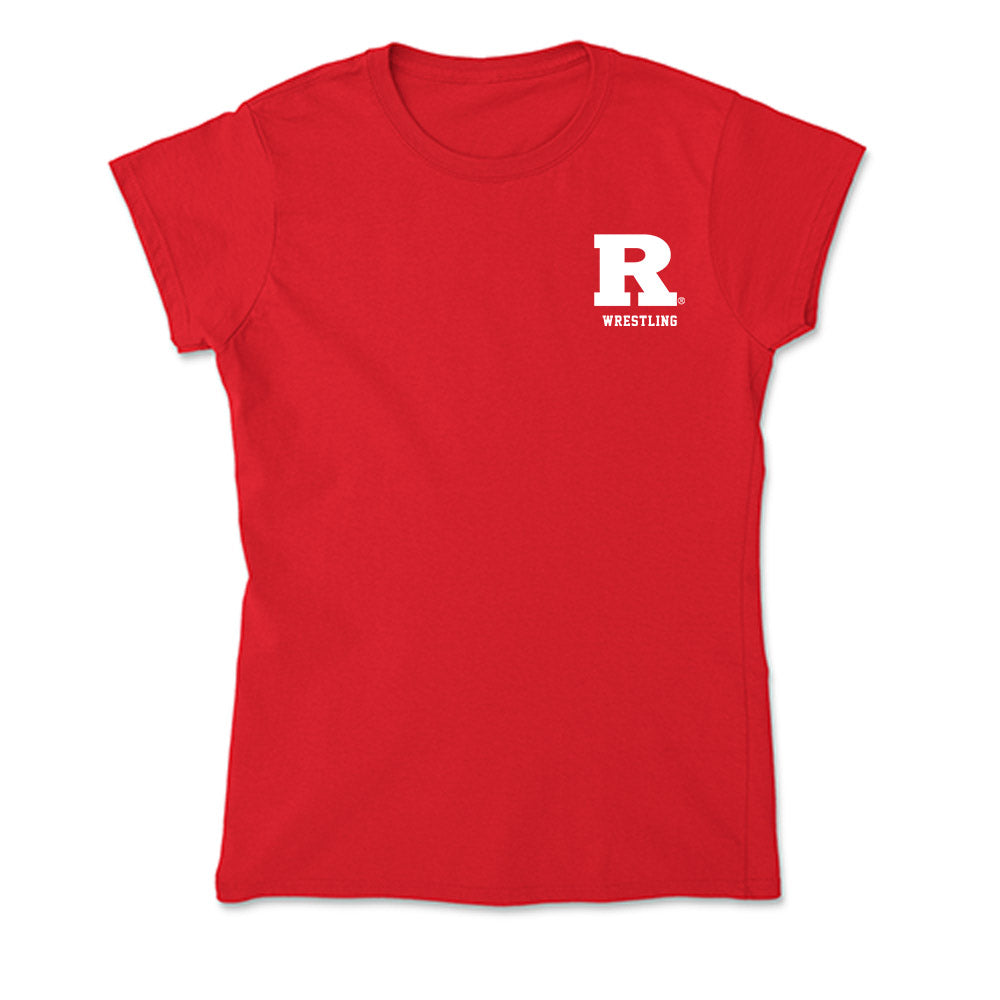 Rutgers - NCAA Wrestling : Andrew Clark - Soft Style Women’s T-Shirt-0