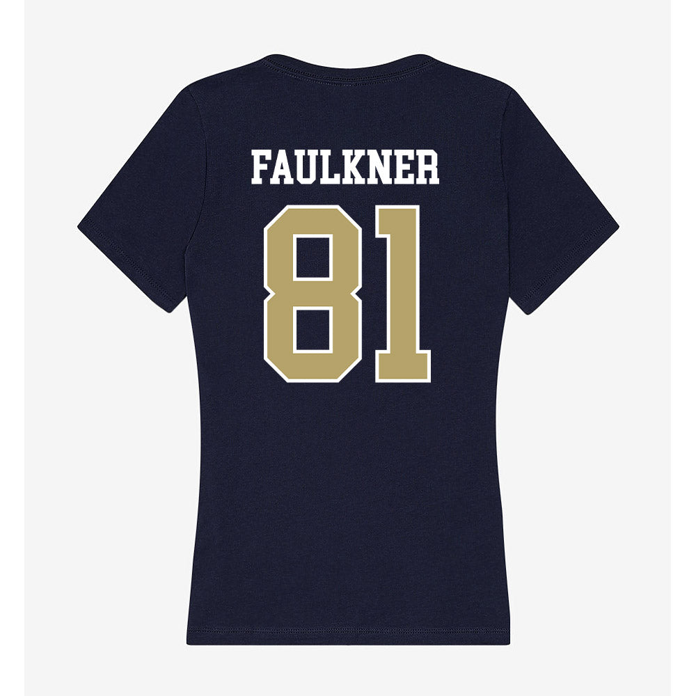 Georgia Tech - NCAA Football : Cal Faulkner - Women's V-Neck T-Shirt-1