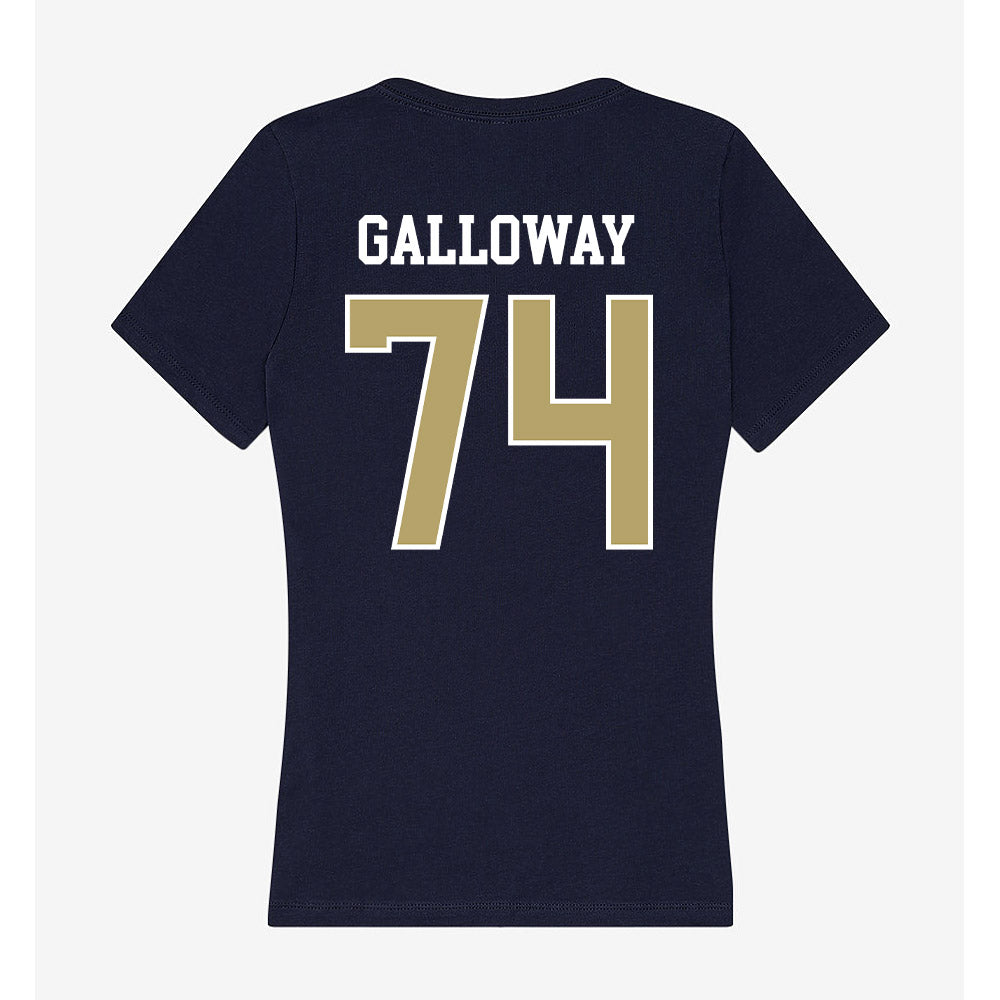 Georgia Tech - NCAA Football : Benjamin Galloway - Women's V-Neck T-Shirt-1