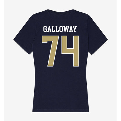 Georgia Tech - NCAA Football : Benjamin Galloway - Women's V-Neck T-Shirt-1
