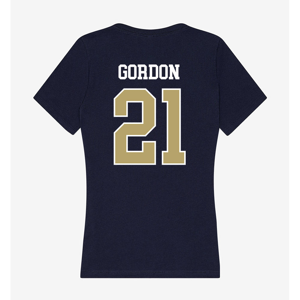 Georgia Tech - NCAA Football : Daylon Gordon - Women's V-Neck T-Shirt-1