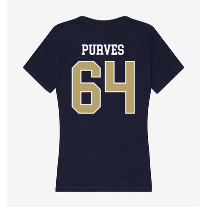 Georgia Tech - NCAA Football : Ryan Purves - Women's V-Neck T-Shirt-1