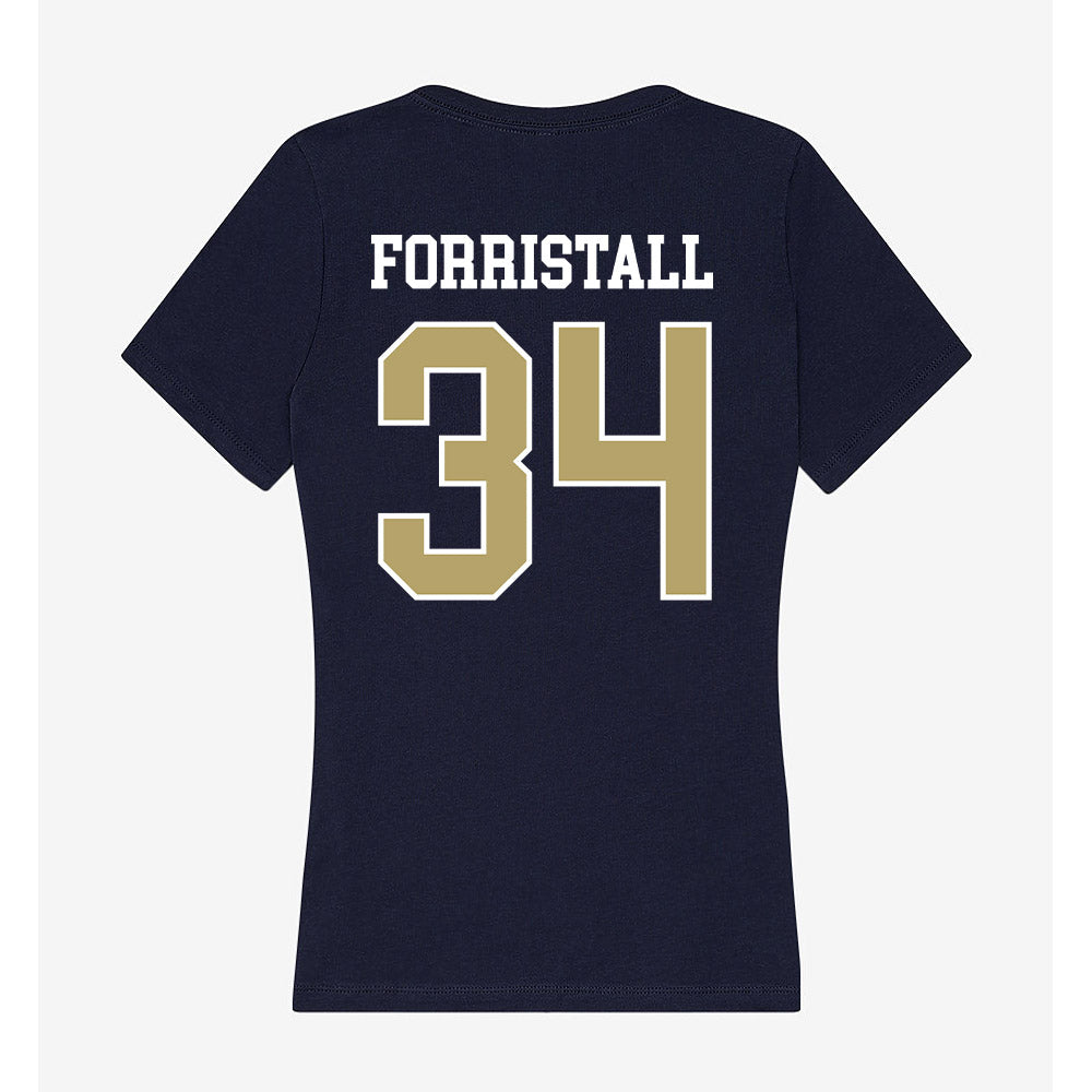 Georgia Tech - NCAA Football : Myles Forristall - Women's V-Neck T-Shirt-1