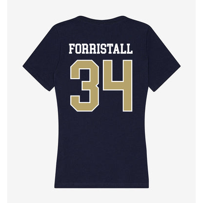 Georgia Tech - NCAA Football : Myles Forristall - Women's V-Neck T-Shirt-1