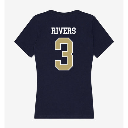 Georgia Tech - NCAA Football : Eric Rivers - Women's V-Neck T-Shirt-1