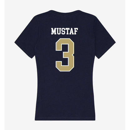 Georgia Tech - NCAA Men's Basketball : Jaeden Mustaf - Women's V-Neck T-Shirt-1