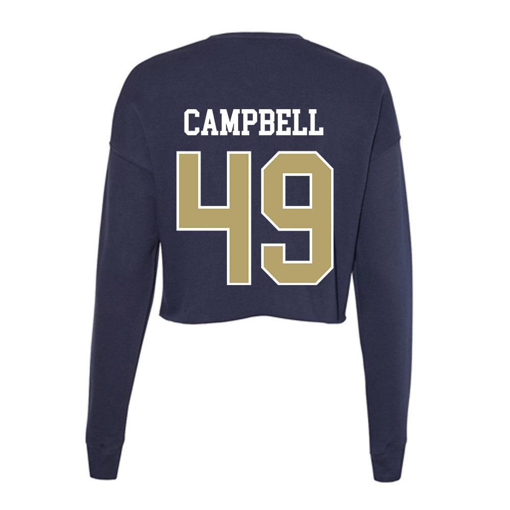 Georgia Tech - NCAA Baseball : Kayden Campbell - Women's Cropped Crew Fleece-1