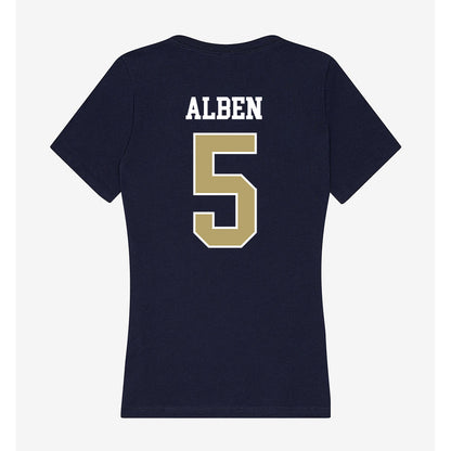 Georgia Tech - NCAA Women's Basketball : Catherine Alben - Women's V-Neck T-Shirt-1