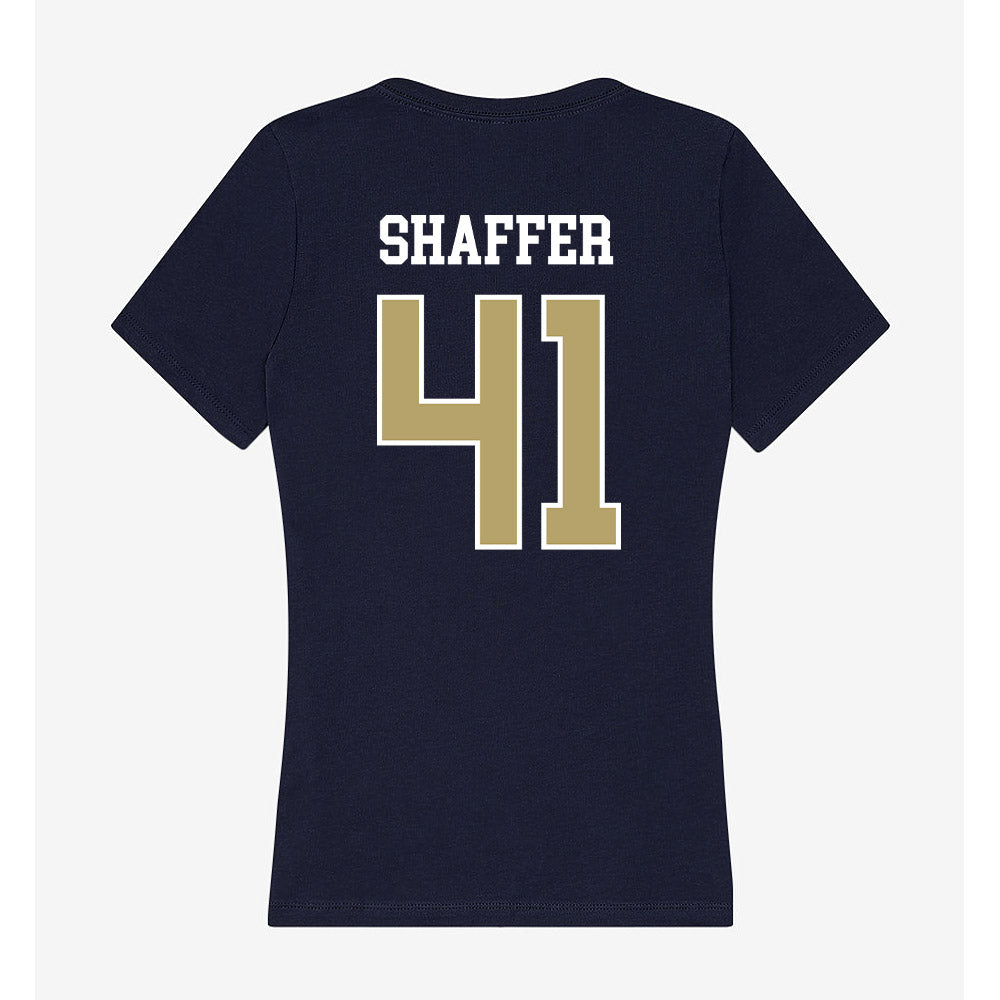 Georgia Tech - NCAA Football : Landon Shaffer - Women's V-Neck T-Shirt-1