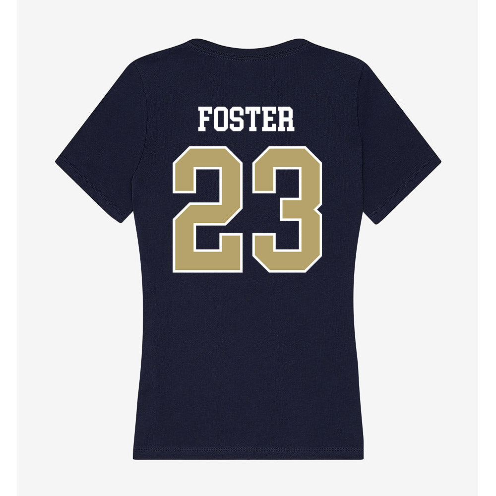 Georgia Tech - NCAA Women's Basketball : La'Nya Foster - Women's V-Neck T-Shirt-1