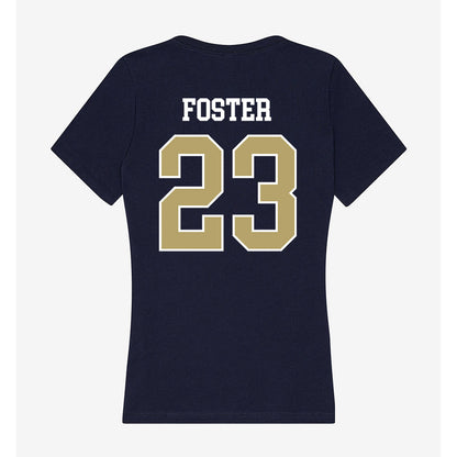 Georgia Tech - NCAA Women's Basketball : La'Nya Foster - Women's V-Neck T-Shirt-1