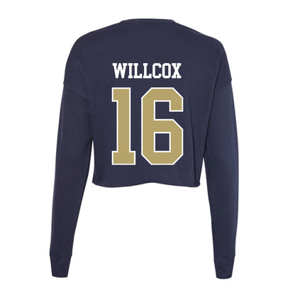 Georgia Tech - NCAA Baseball : Charlie Willcox - Women's Cropped Crew Fleece-1