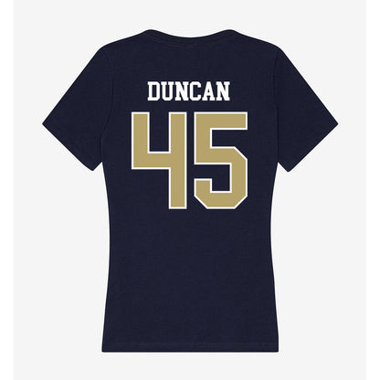 Georgia Tech - NCAA Football : Bayler Duncan - Women's V-Neck T-Shirt-1