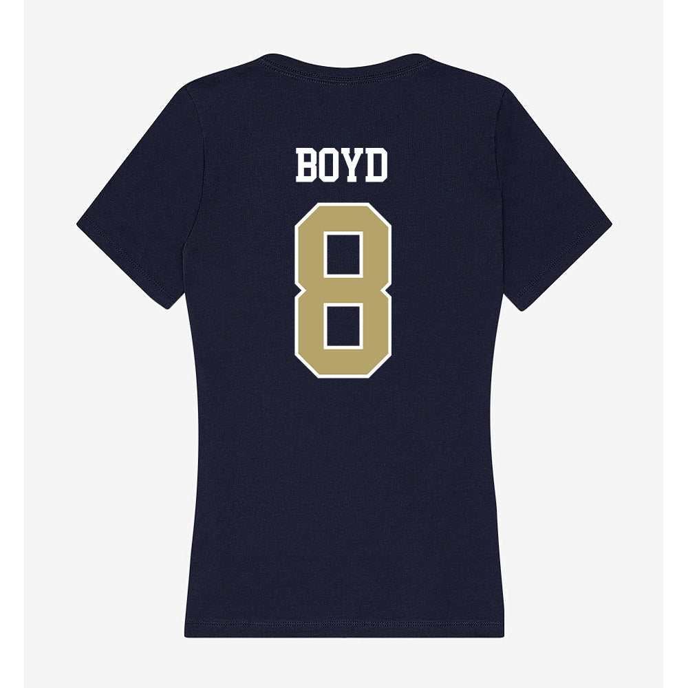 Georgia Tech - NCAA Football : Jordan Boyd - Women's V-Neck T-Shirt-1