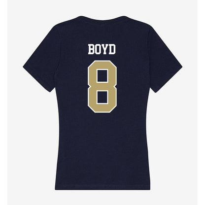 Georgia Tech - NCAA Football : Jordan Boyd - Women's V-Neck T-Shirt-1