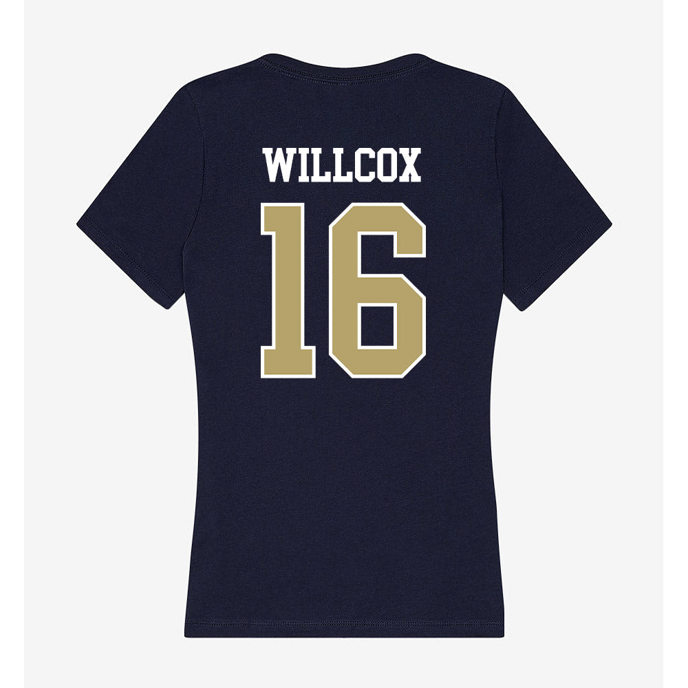 Georgia Tech - NCAA Baseball : Charlie Willcox - Women's V-Neck T-Shirt-1