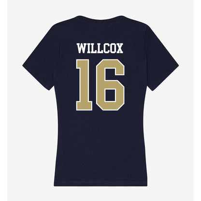 Georgia Tech - NCAA Baseball : Charlie Willcox - Women's V-Neck T-Shirt-1