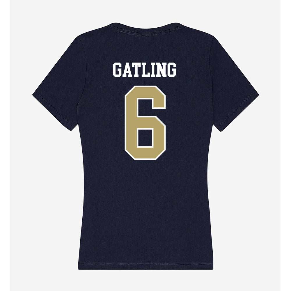 Georgia Tech - NCAA Football : Debron Gatling - Women's V-Neck T-Shirt-1