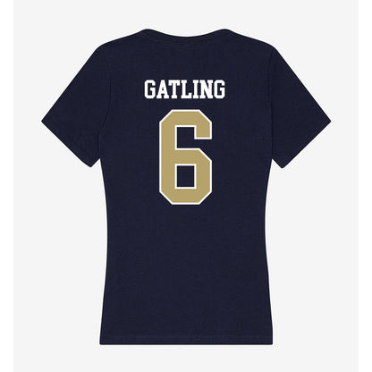Georgia Tech - NCAA Football : Debron Gatling - Women's V-Neck T-Shirt-1