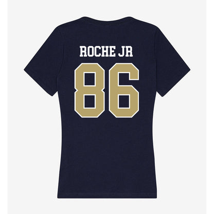 Georgia Tech - NCAA Football : Kevin Roche Jr - Women's V-Neck T-Shirt-1