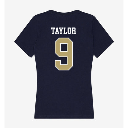 Georgia Tech - NCAA Football : Zion Taylor - Women's V-Neck T-Shirt-1
