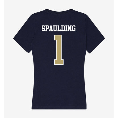 Georgia Tech - NCAA Football : Cayman Spaulding - Women's V-Neck T-Shirt-1