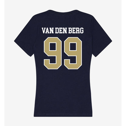 Georgia Tech - NCAA Football : Jordan van den Berg - Women's V-Neck T-Shirt-1