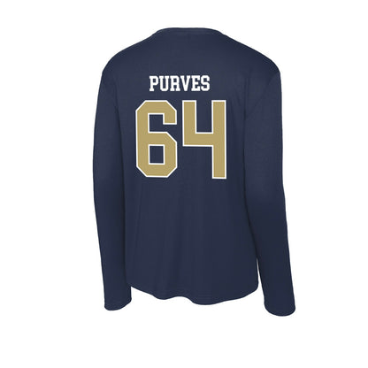 Georgia Tech - NCAA Football : Ryan Purves - Activewear Long Sleeve T-Shirt-1