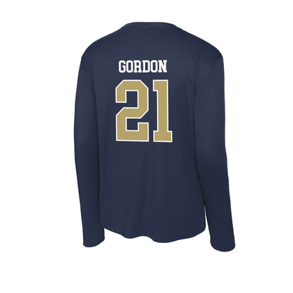 Georgia Tech - NCAA Football : Daylon Gordon - Activewear Long Sleeve T-Shirt-1