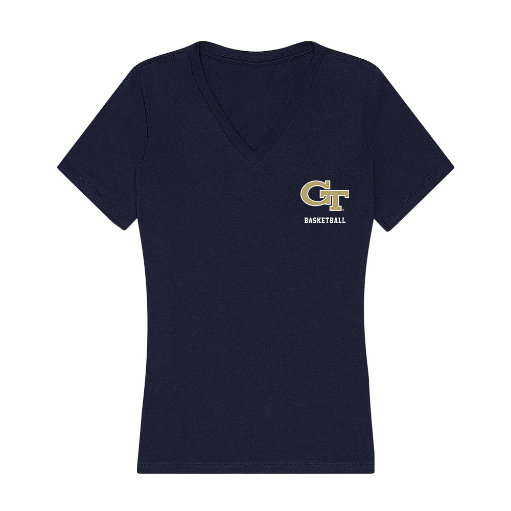 Georgia Tech - NCAA Men's Basketball : Chas Kelley III - Women's V-Neck T-Shirt-0