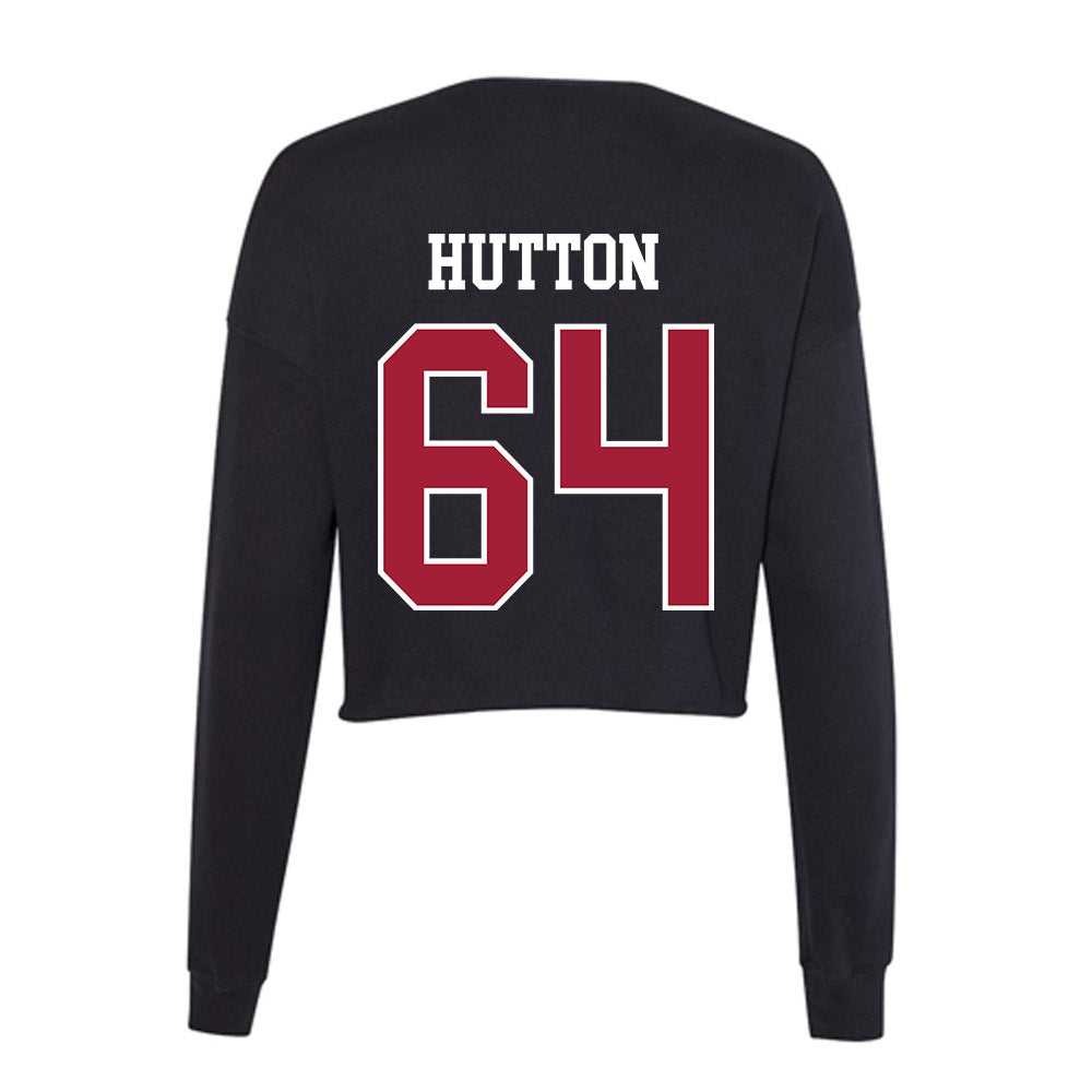 Oklahoma - NCAA Football : Sean Hutton - Women's Cropped Crew Fleece-1
