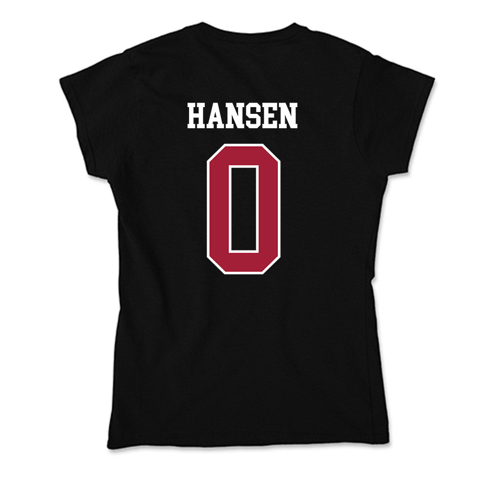 Oklahoma - NCAA Men's Basketball : Jake Hansen - Soft Style Women’s T-Shirt-1