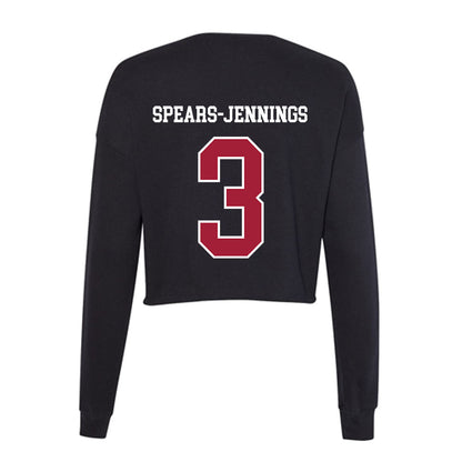 Oklahoma - NCAA Football : Robert Spears-Jennings - Women's Cropped Crew Fleece-1