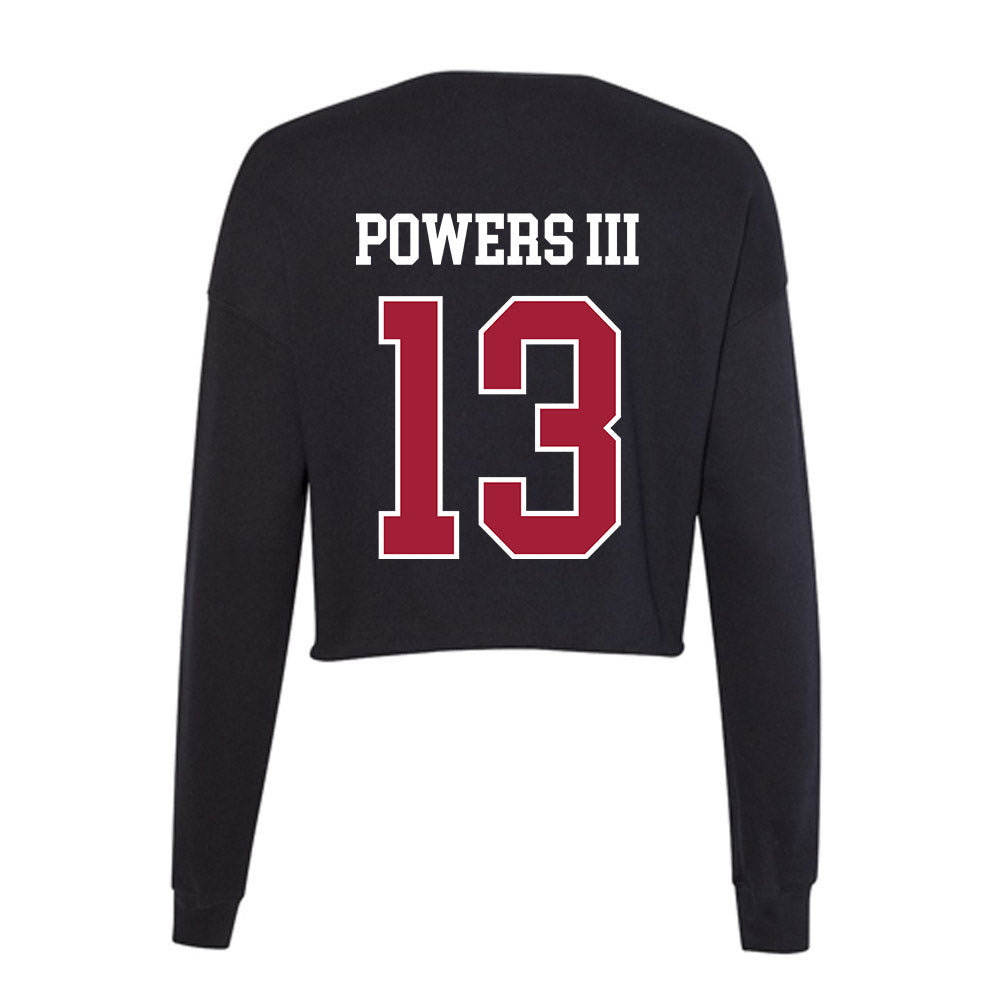 Oklahoma - NCAA Football : Reggie Powers III - Women's Cropped Crew Fleece-1