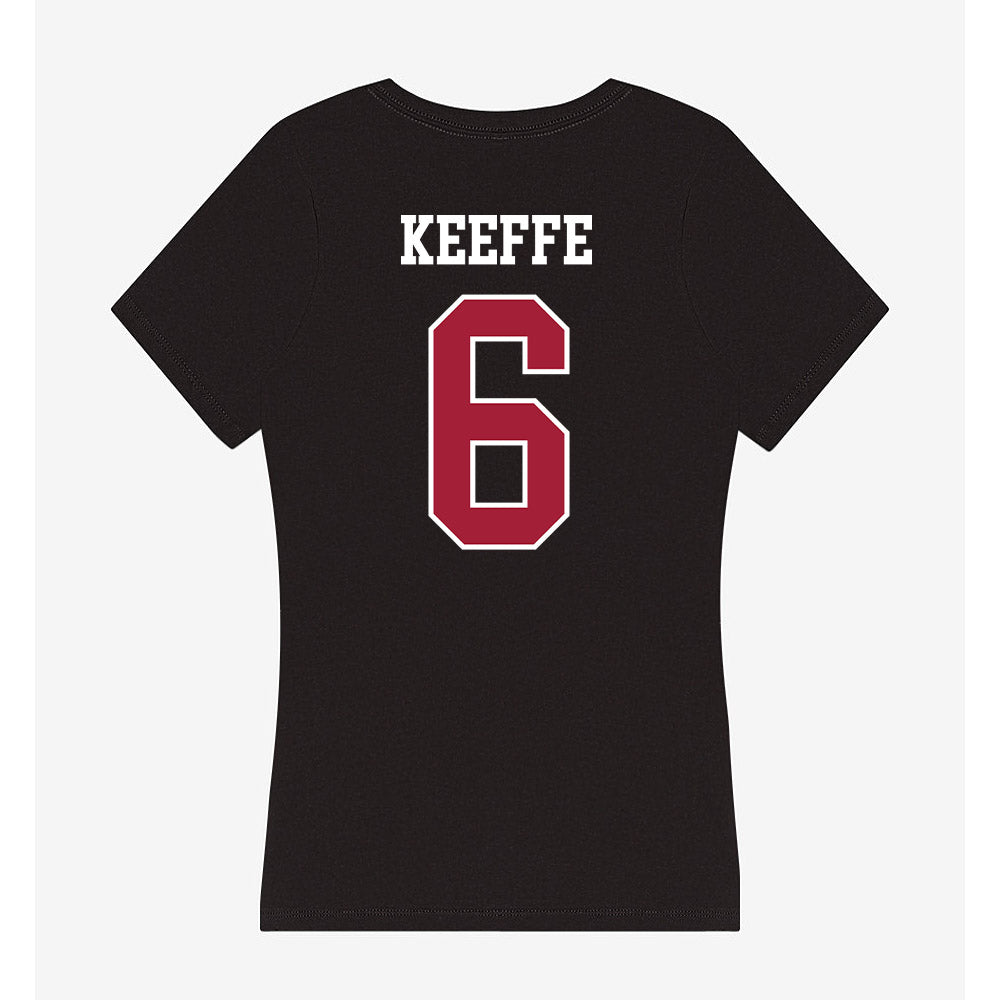 Oklahoma - NCAA Men's Basketball : Finley Keeffe - Women's V-Neck T-Shirt-1