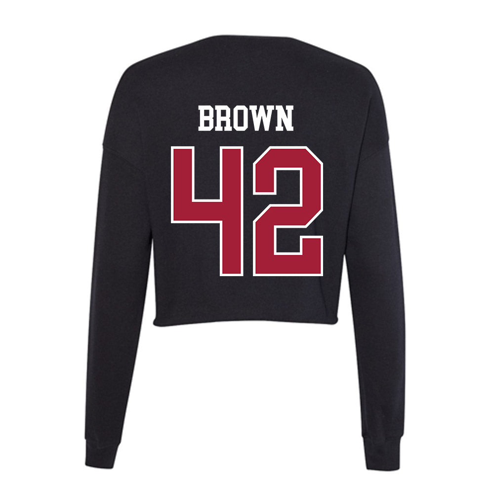 Oklahoma - NCAA Women's Soccer : Riley Brown - Women's Cropped Crew Fleece-1