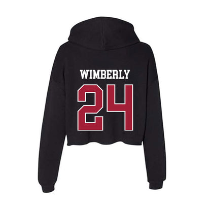 Oklahoma - NCAA Football : Marcus Wimberly - Women's Crop Fleece Hoodie-1
