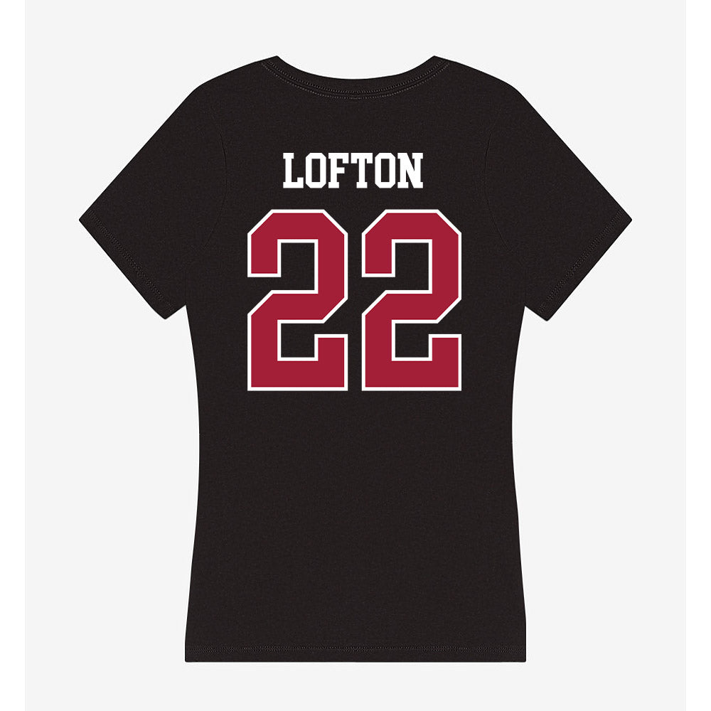 Oklahoma - NCAA Women's Basketball : Keziah Lofton - Women's V-Neck T-Shirt-1
