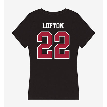 Oklahoma - NCAA Women's Basketball : Keziah Lofton - Women's V-Neck T-Shirt-1