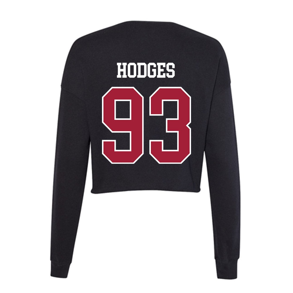 Oklahoma - NCAA Football : Ace Hodges - Women's Cropped Crew Fleece-1