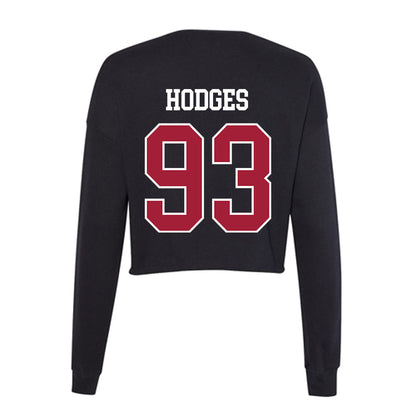 Oklahoma - NCAA Football : Ace Hodges - Women's Cropped Crew Fleece-1