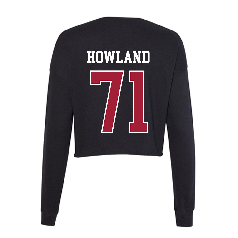 Oklahoma - NCAA Football : Logan Howland - Women's Cropped Crew Fleece-1