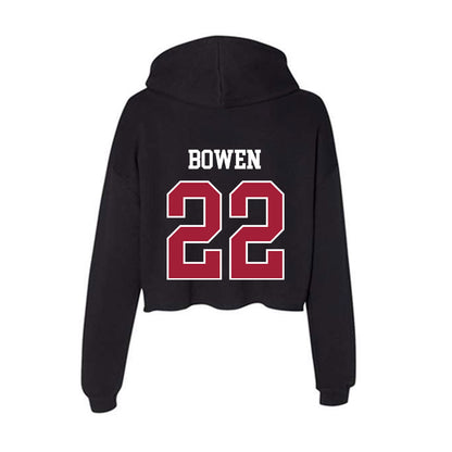 Oklahoma - NCAA Football : Peyton Bowen - Women's Crop Fleece Hoodie-1