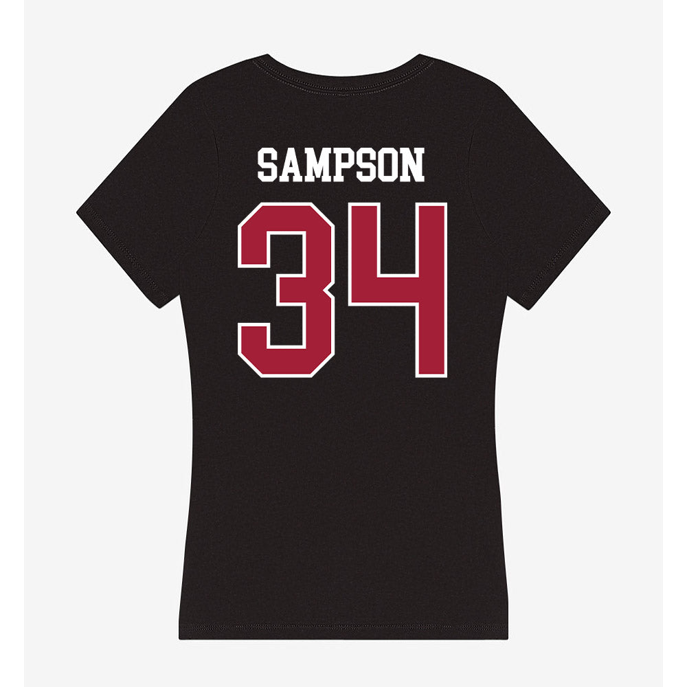Oklahoma - NCAA Baseball : Beau Sampson - Women's V-Neck T-Shirt-1