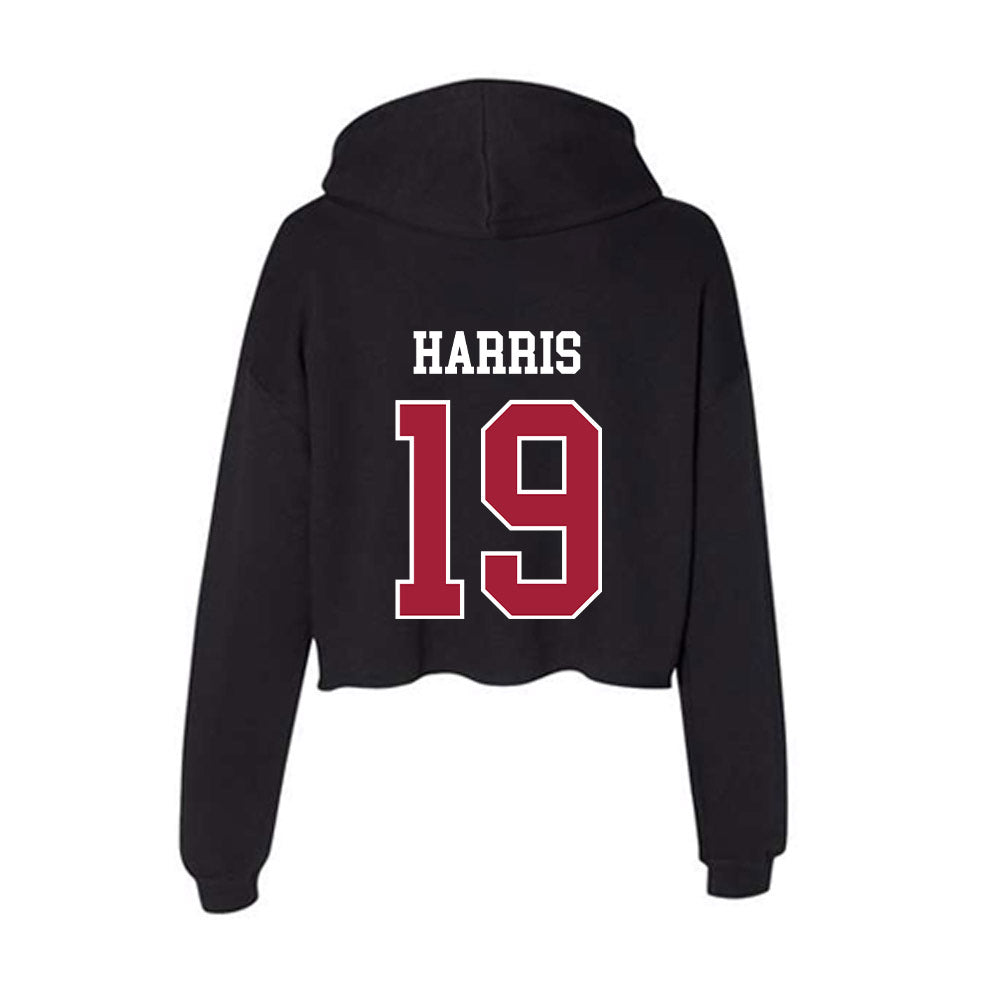 Oklahoma - NCAA Football : Brian Harris - Women's Crop Fleece Hoodie-1